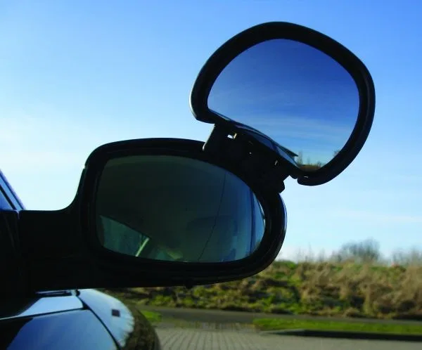 MIL-3100 – MILENCO Blind Spot Mirror, Single Without Turn Signal Indicator Adjustable Wide View Convex Glass Black